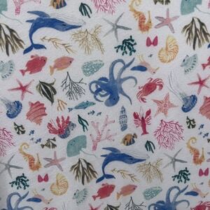 Copper Pearl Sea Ocean Life Print Multi Use Nursing Cover Wrap swaddle blanket